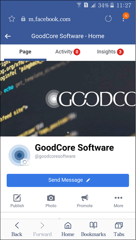 Goodcore Mobile Facebook Screen Size