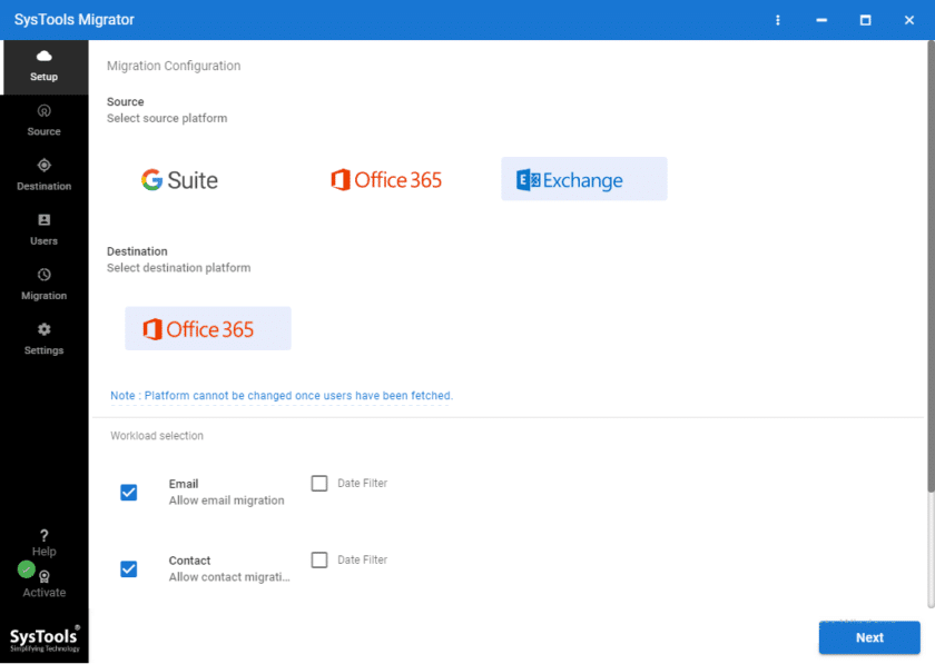 Exchange to Office 365 Migration Tool