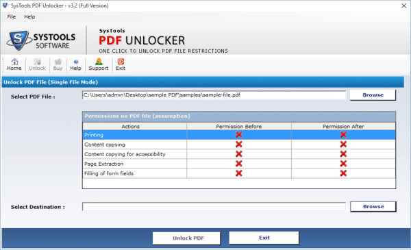 View PDF file restrictions