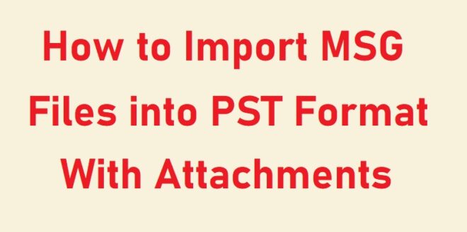 import MSG files into PST